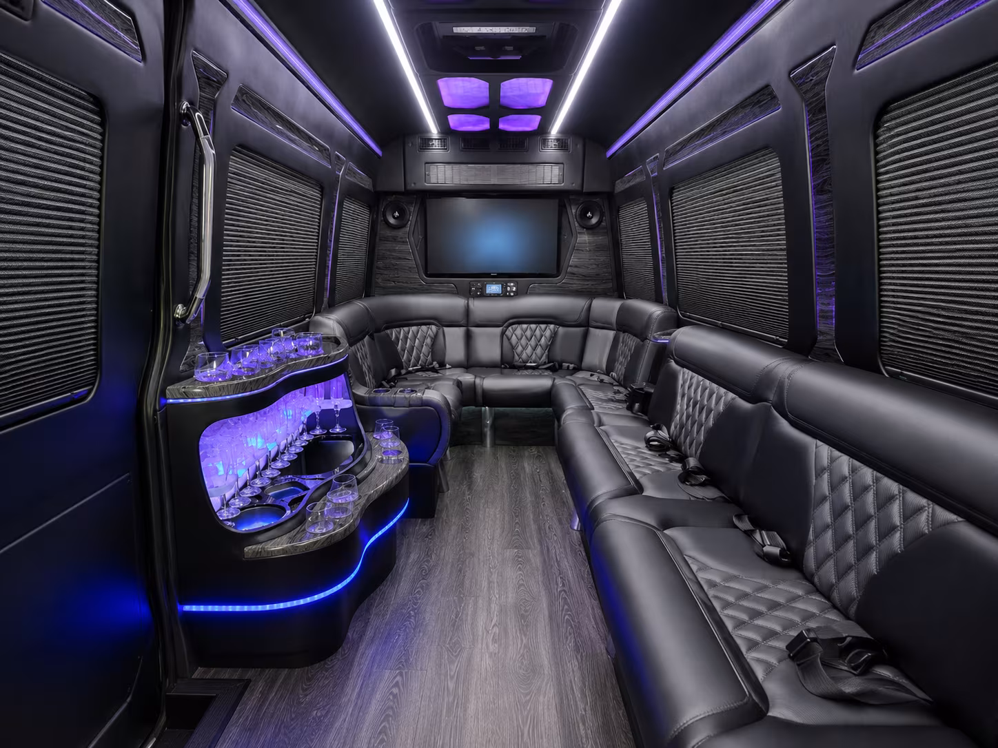 ontario 30 passenger party bus interior
