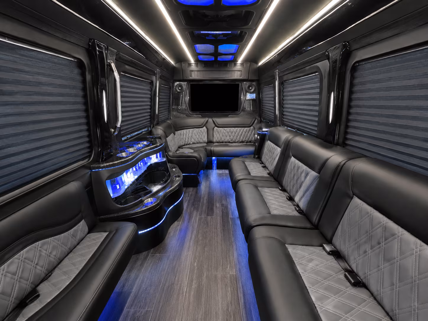 ontario 40 passenger party bus interior